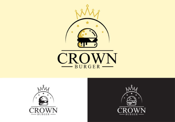 Burger Crown Restaurant Logo Concept: A Royal Design Asset