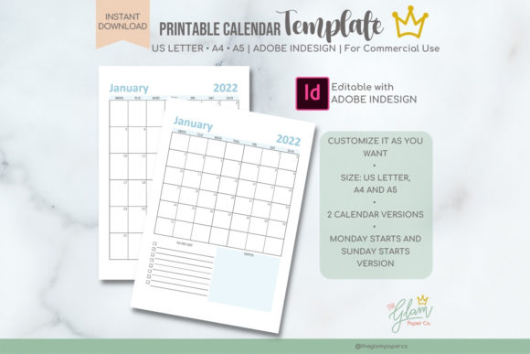Design Your Year: The Ultimate Calendar InDesign Template & Planner