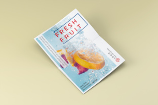 Fresh Fruit Promotion Flyer Template: Clean Design for Sales