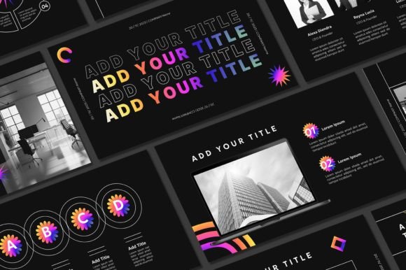 Master Modern Presentations with Black Gradient Powerpoint Template