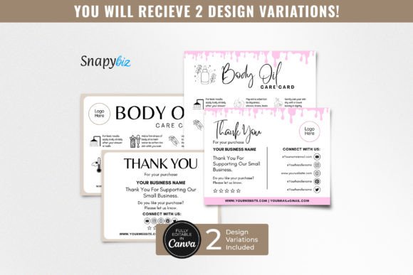 Printable Digital Body Oil Care Card: A Designer's Guide