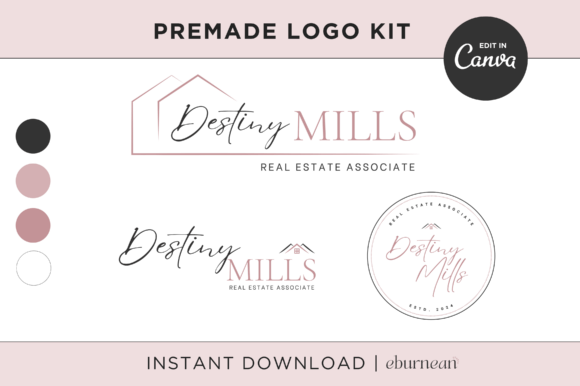 Realtor Logo Template Kit for Canva: Build Your Brand