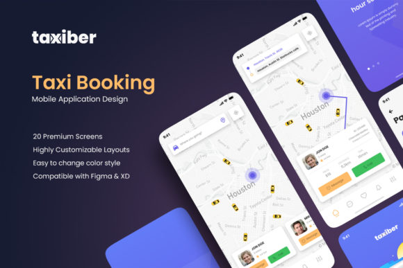 Taxiber: Elevate Your UI with This Taxi Booking App Kit
